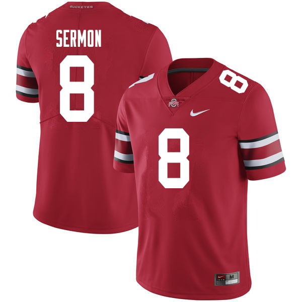 Ohio State Buckeyes #8 Trey Sermon College Football Jerseys Sale-Red